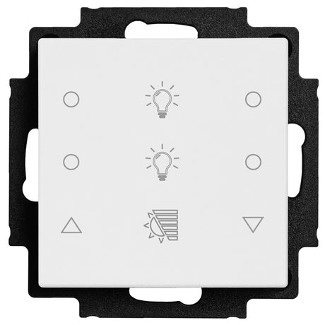 Tastsensor 3-fach, Raumthermostat mit Licht-/Rolll. Icons,ws