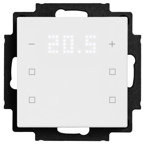 Tastsensor 2-fach, Raumthermostat mit Anzeige, weiß