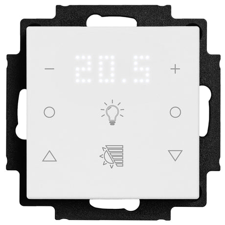 Tastsensor 2-fach, Raumthermostat mit Anzeige und Icons, ws