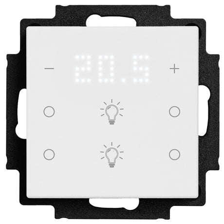 Tastsensor 2-fach,Raumthermostat mit Anzeige Licht Icons, ws