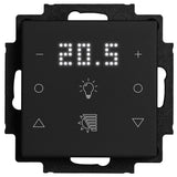 Tastsensor 2-fach, Raumthermostat mit Anzeige und Icons, sw