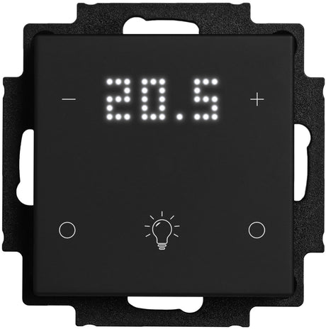 Tastsensor 1-fach, Raumthermostat mit Anzeige und Icons, sw