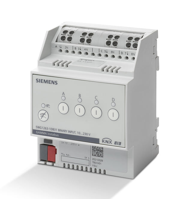 KNX Binäreingang, 4 Eingänge für AC/DC 10-230V