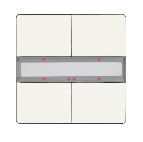 Taster 2-fach mit Status-LED, DELTA style, titanweiß