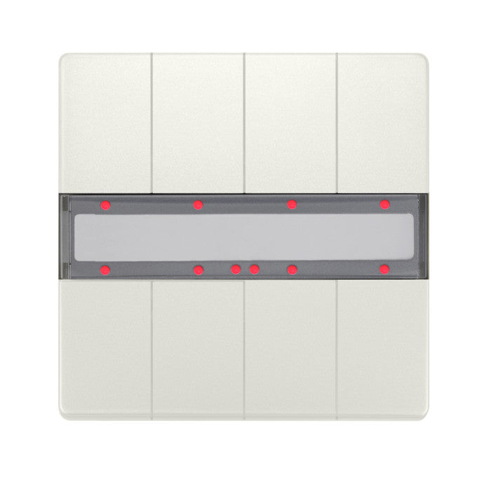 Taster, 4-fach mit Status-LED, DELTA style, titanweiß