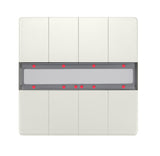 Taster, 4-fach mit Status-LED, DELTA style, titanweiß