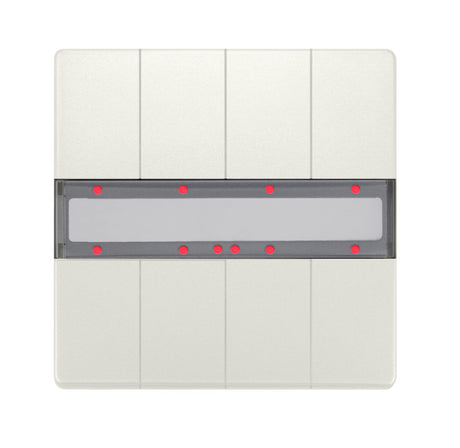 Taster, 4-fach mit Status-LED, DELTA style, titanweiß