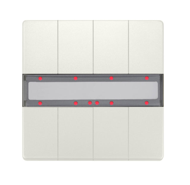 Taster, 4-fach mit Status-LED, DELTA style, titanweiß