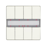 Taster 4-fach mit Status-LED, DELTA style, titanweiß