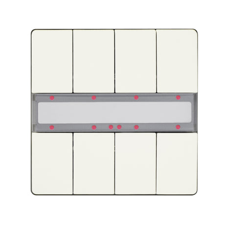 Taster 4-fach mit Status-LED, DELTA style, titanweiß