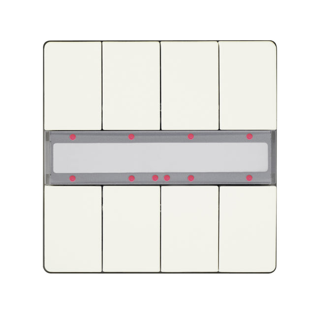 Taster 4-fach mit Status-LED, DELTA style, titanweiß