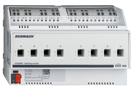 KNX Schaltaktor 8 x 16/20AX, 230V AC