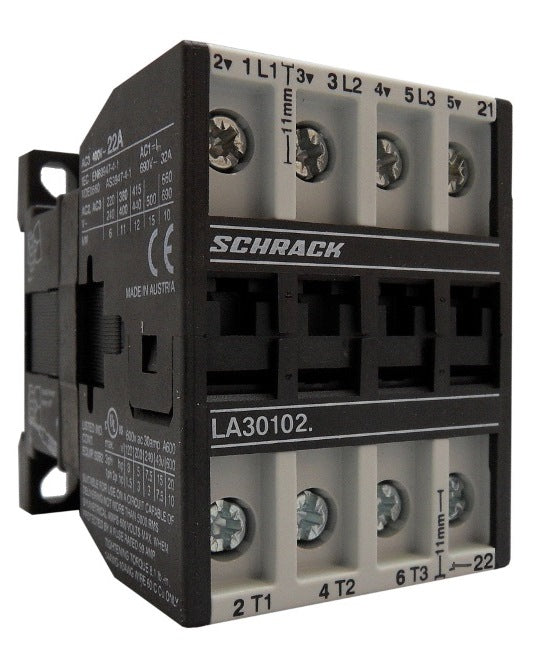 Leistungsschütz, 4kW, 10A AC3, 25A AC1, 3polig, 1Ö, 24VAC