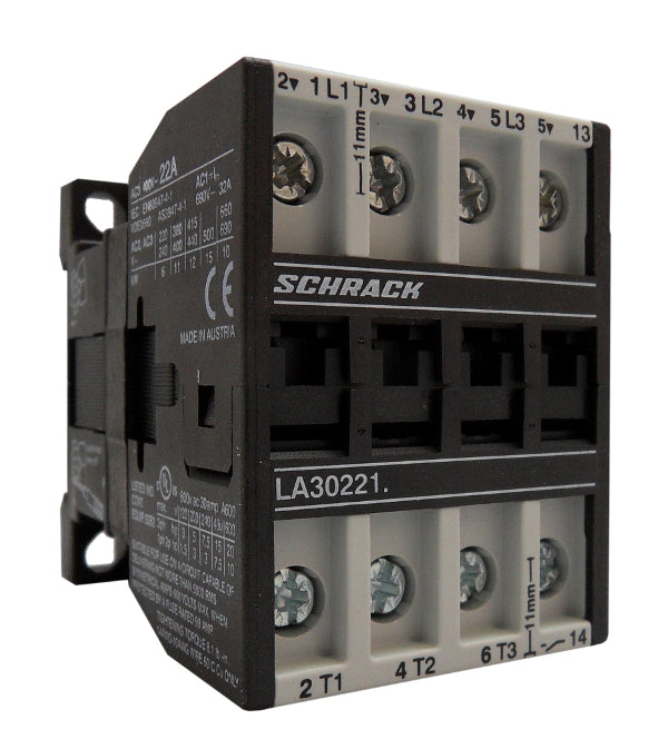 Leistungsschütz, 11kW, 22A AC3, 32A AC1, 3polig, 1S, 110VAC