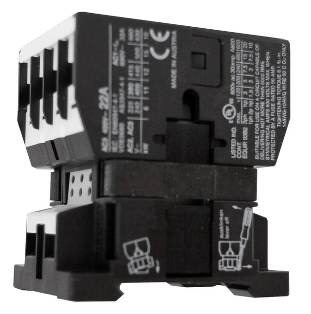 Leistungsschütz, 11kW, 22A AC3, 32A AC1, 3polig, 1Ö, 230VAC
