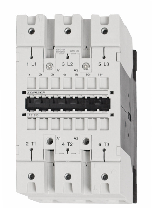 Leistungsschütz, 55kW, 115A AC3, 200A AC1, 3polig, 230VAC/DC