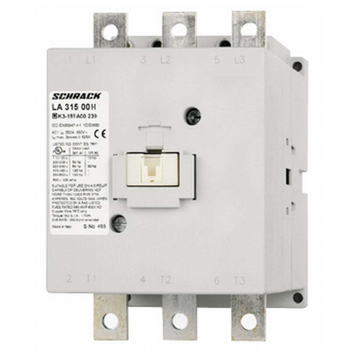 Leistungsschütz, 75kW, 150A AC3, 230A AC1, 3polig, 230VAC/DC