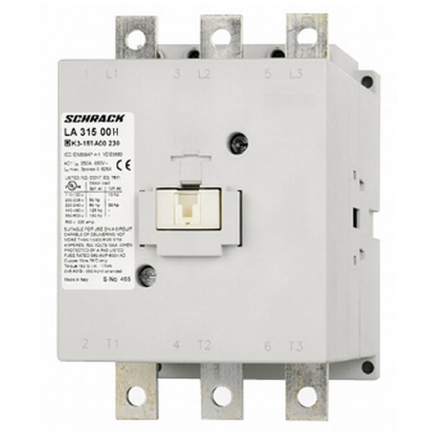 Leistungsschütz, 75kW, 150A AC3, 230A AC1, 3polig, 230VAC/DC
