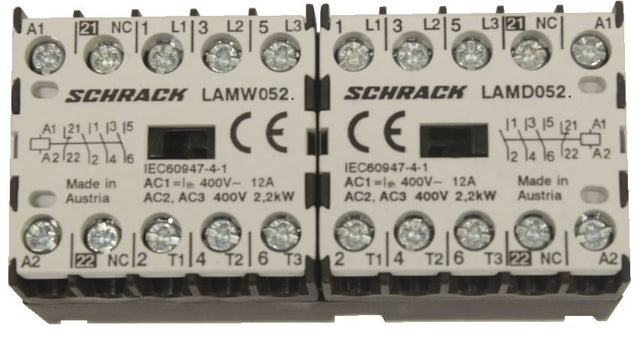 Mikro-Wendeschützkombination mech. verriegelt, 2,2kW, 230VAC