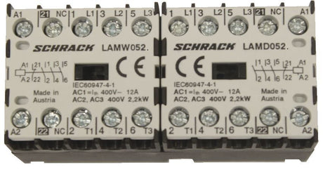 Mikro-Wendeschützkombination mech. verriegelt, 2,2kW, 24VDC