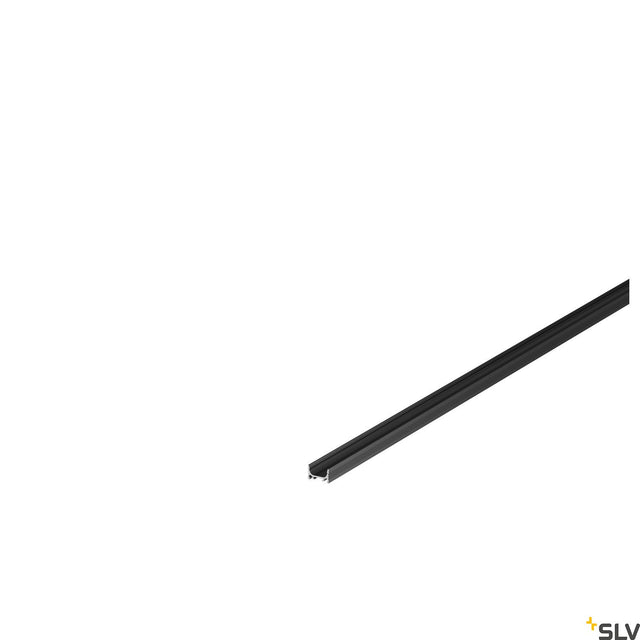 GRAZIA 10 LED Aufbauprofil, flach, gerillt, 2m, schwarz