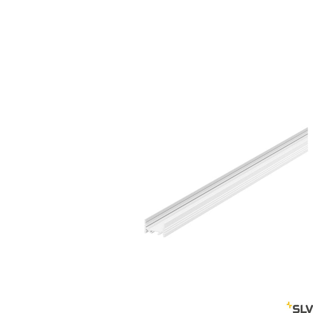 GRAZIA 20 LED Aufbauprofil, flach, gerillt, 3m, weiß
