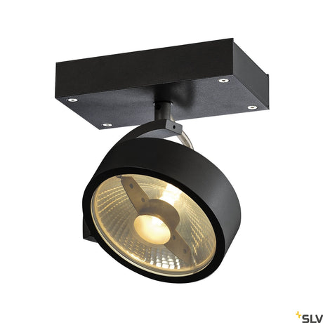 KALU 1 QPAR111, Wand- und Deckenleuchte, schwarz, max. 75W