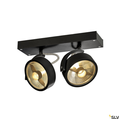 KALU 2 QPAR111, Wand- und Deckenleuchte, schwarz, max. 75W