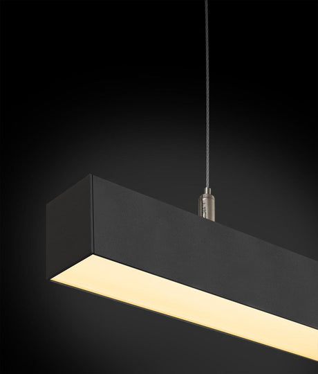 Q-LINE SINGLE LED,Pendelleuchte,DALI dimmbar,1500mm,schwarz