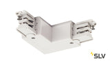 L-Verbinder für S-TRACK 3Ph. Schiene, Erde außen, weiß