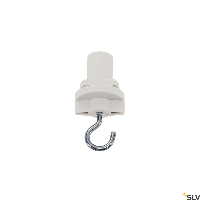 S-TRACK 3Phasen Adapter mit Haken für Schiene, weiß