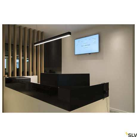 GLENOS Pendelleuchte, mattschwarz, 1m, 52W, 3000K