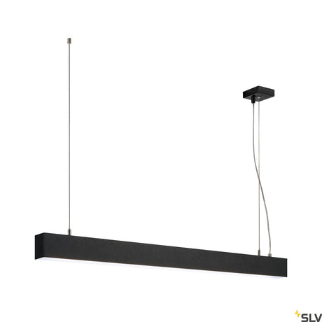 GLENOS Pendelleuchte, mattschwarz, 1m, 52W, 4000K