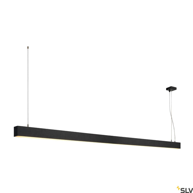 GLENOS Pendelleuchte, mattschwarz, 2m, 103W, 3000K