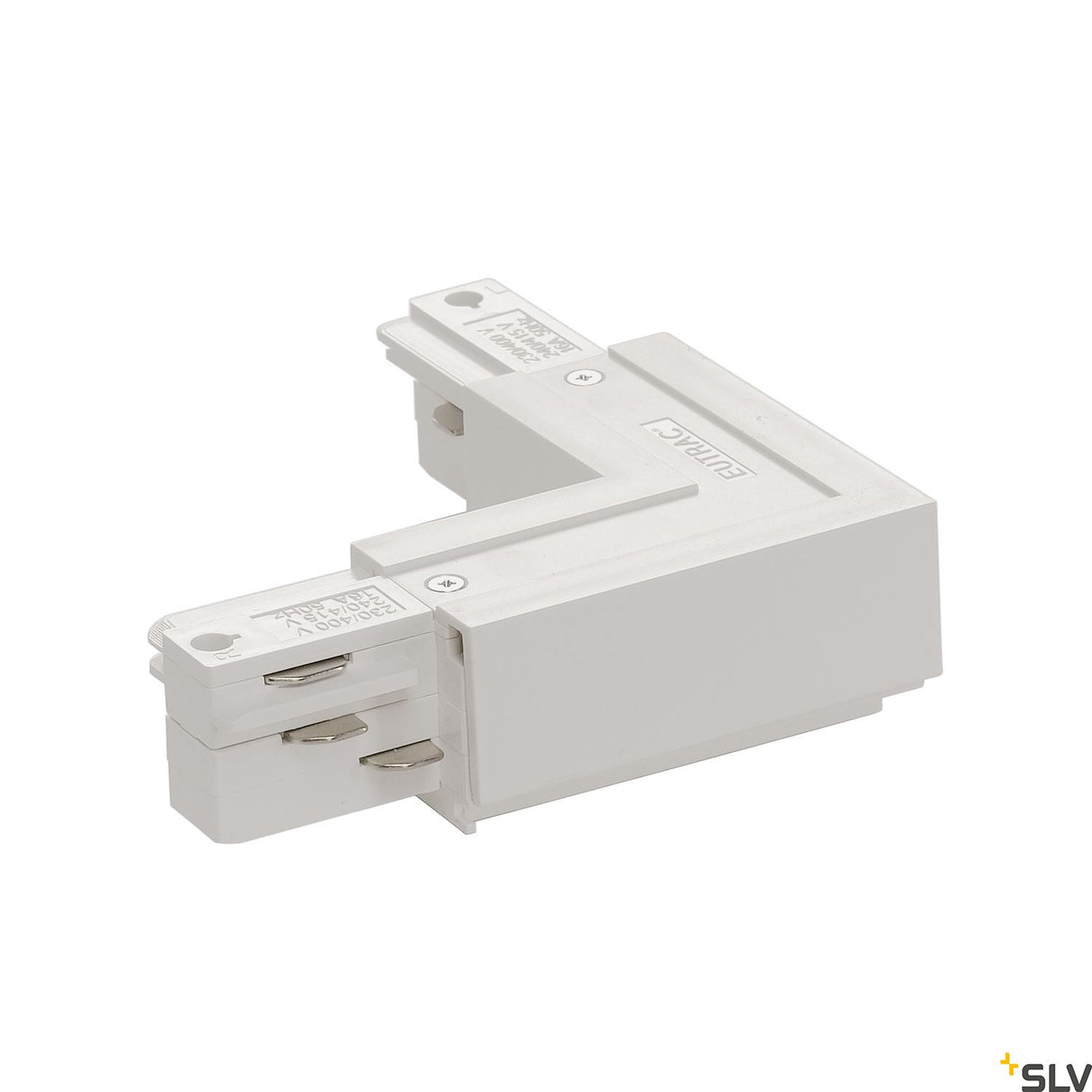 EUTRAC Eckverbinder Schutzleiter aussen, weiß, RAL 9016
