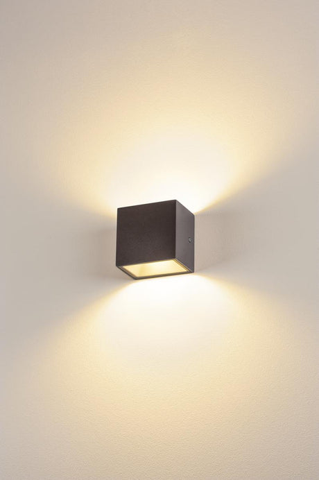 SITRA CUBE WL, anthrazit, IP65, 3000K, 10W
