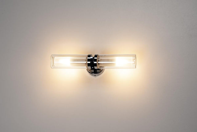 WL 106 Wandleuchte, E14, max. 2x40W, IP44, chrom, Doppelglas