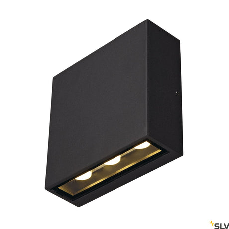 BIG QUAD Wandleuchte, 6x1W, 3000K, IP54, eckig, anthrazit
