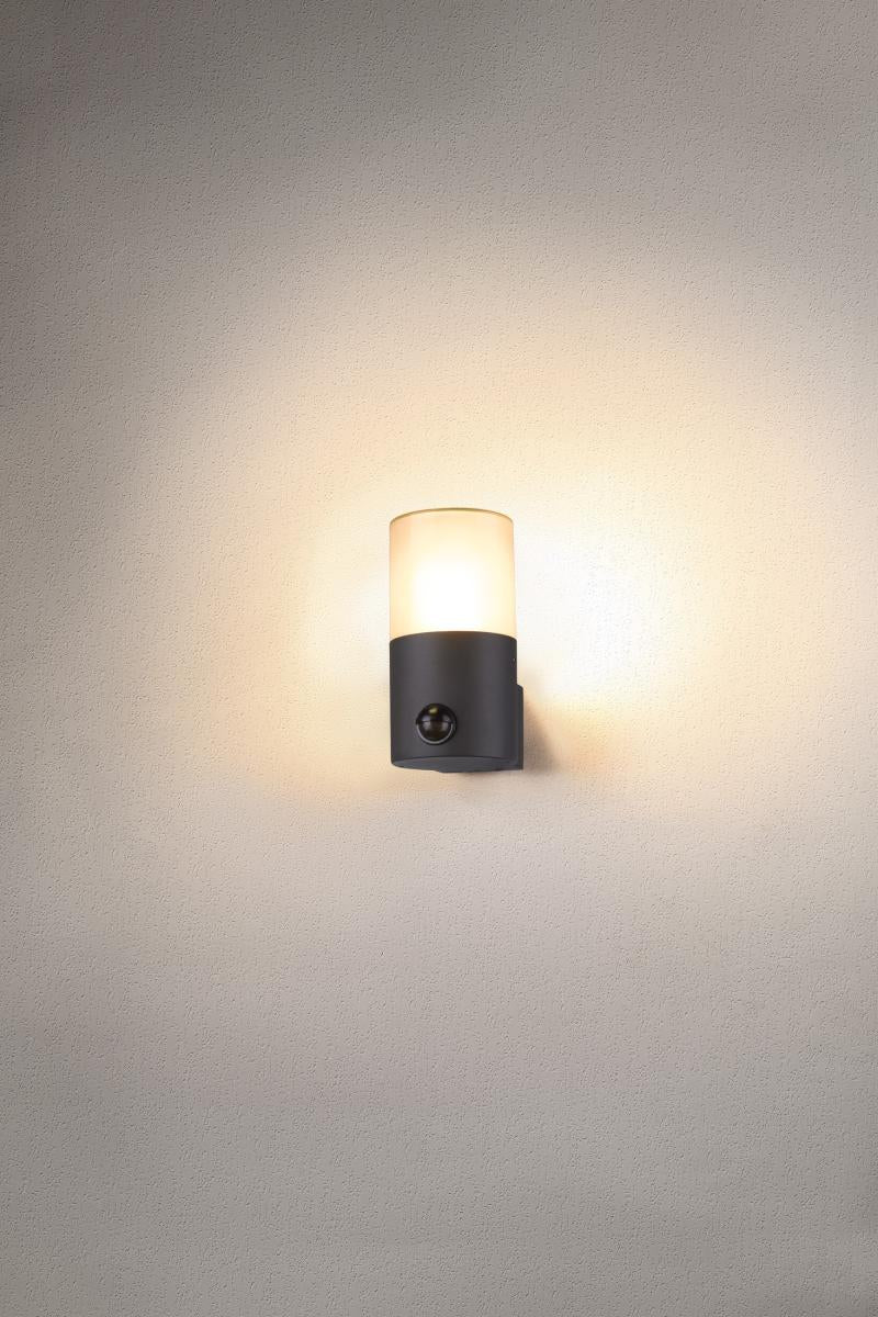 GRAFIT E27 rund Sensor, Wandaufbauleuchte anthrazit