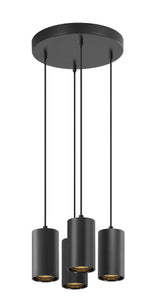 ASTO TUBE,PL, GU10, Pendellänge 250 cm, max. 4x10W, sw