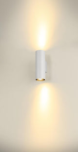 ASTO TUBE, Wandaufbauleuchte, zylindrisch, max. 2x10W, weiß