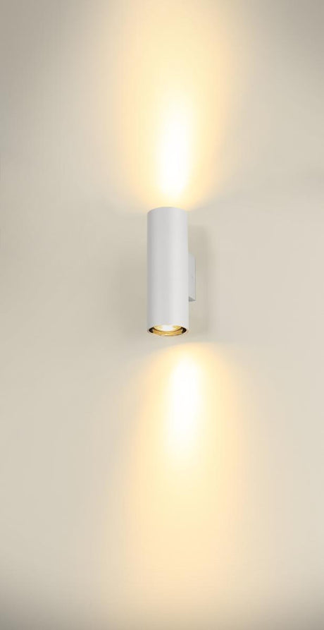 ASTO TUBE, Wandaufbauleuchte, zylindrisch, max. 2x10W, weiß