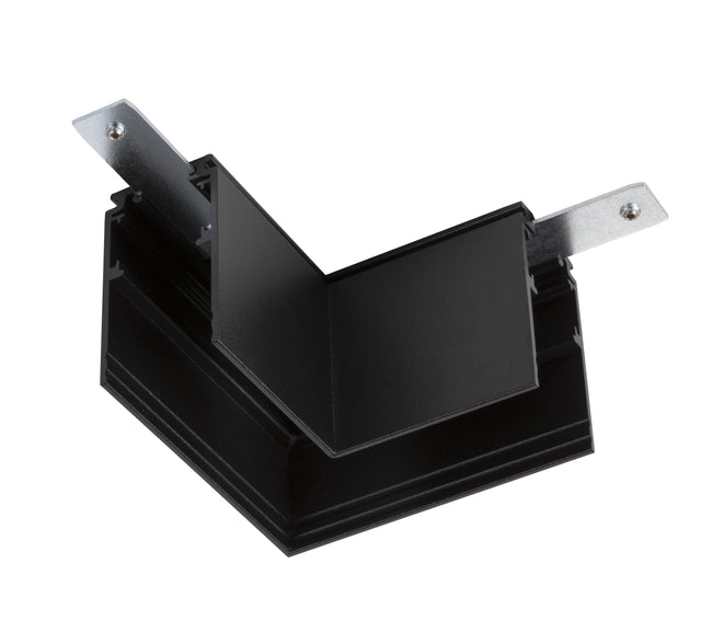 L-Verbinder, 48V TRACK, für Aufbauschiene tief, links, sw