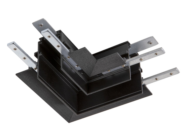 L-Verbinder, 48V TRACK, für Einbauschiene tief, links, sw
