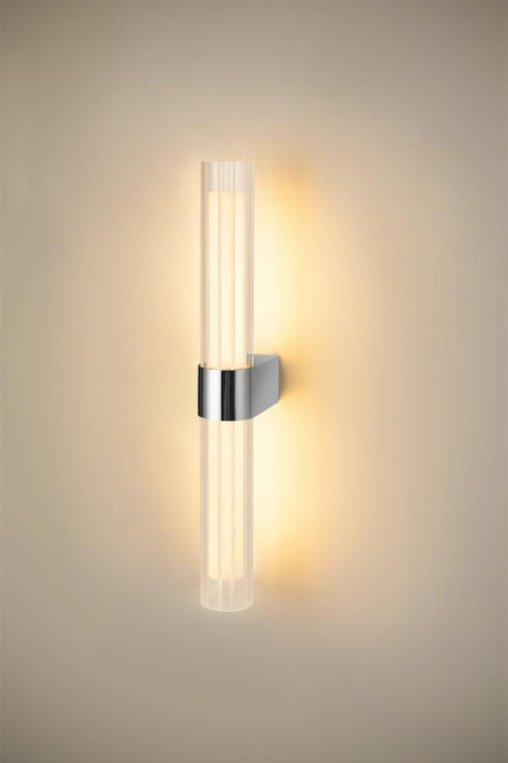 LYGANT double, Wandaufbauleuchte, 3000K, 11W, chrom