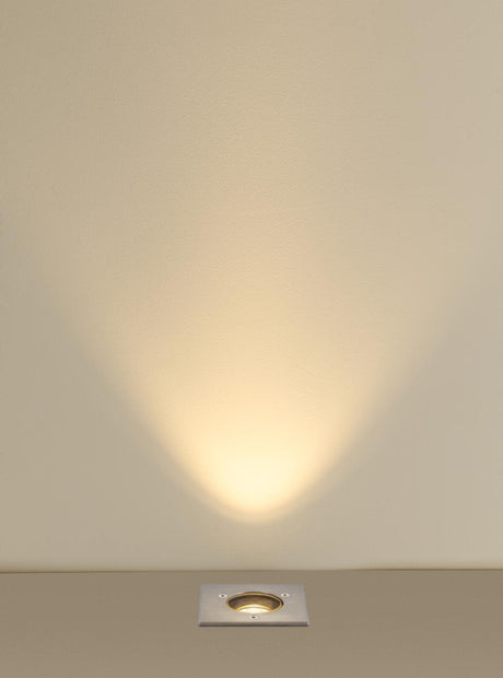 DASAR S, eckig, 4W, 3000K, 24°, IP67, zylindrisch, edelstahl