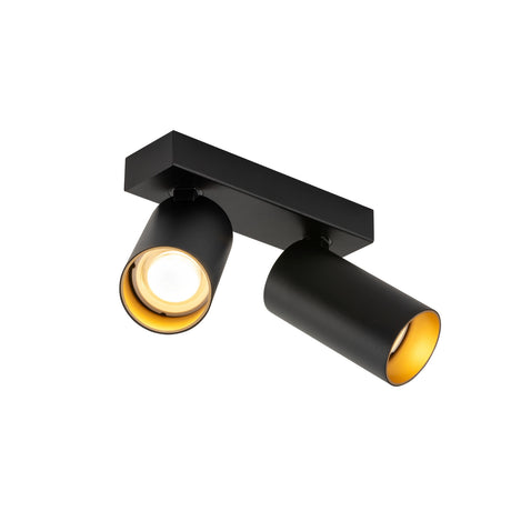 Foto: KAMI, double, 2x max. 10W, GU10, schwarz/gold