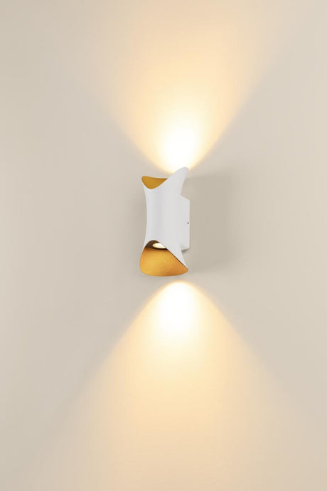 MODELA Wandleuchte Up/Down, 7,5W 810lm 2700K, weiß-gold