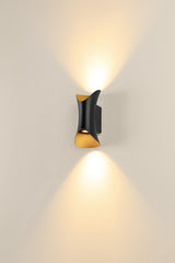 MODELA Wandleuchte Up/Down, 7,5W 810lm 2700K, schwarz-gold
