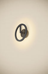 Q-RING, Wandleuchte, 3000K, PHASE, IP65, schwarz